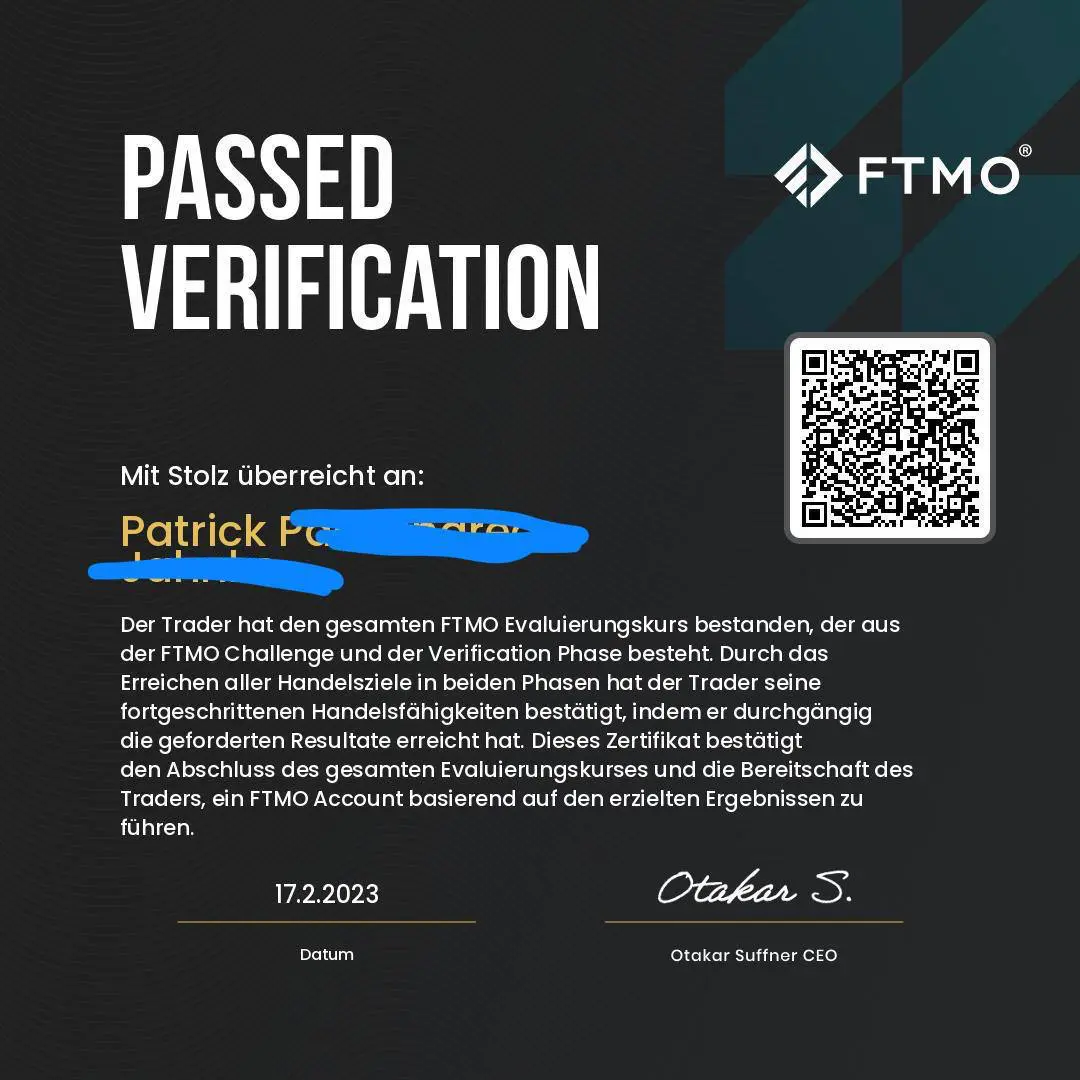 ELALIHOLDING Nachweis – Patrick FTMO